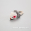 Rabbit Fur mice cat toy with rattle